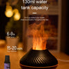 Kinscoter Volcanic Aroma Diffuser Essential Oil Lamp 130ml USB Portable Air Humidifier with Color Flame Night Light
