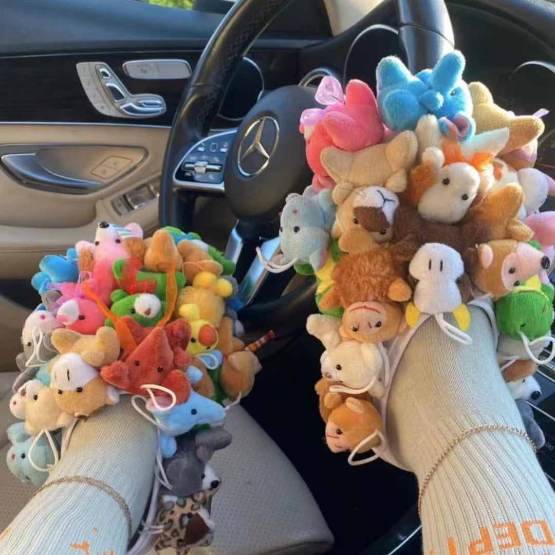 Hausschuhe Damen Baumwoll-Hausschuhe Pelzige Flip-Flops Hausschuhe Süße Teddybär-Puschen Plüsch-Pantoletten Damen Günstige Puschen