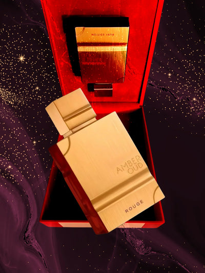 Al Haramain Amber Oud Rouge Eau de Parfum (1 Flasche/60 ML) – Orientalisch-arabisches Parfüm, holziger Duft, Geschenk für Sie oder Ihn