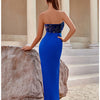 Adyce Abend Maxi Pailletten Langes Kleid Für Frauen Trägerlos Sexy Hoher Schlitz Party Celebrity Patchwork Mode Damen Kleid Vestidos