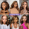 Highlight Body Wave Bob Wig Human Hair 13X4 Lace Front Human Hair Wigs For Women Honey Blonde Transparent Lace Frontal Wig