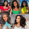 Brasilianische Body Wave Short Bob Perücke 13x4 Lace Frontal 4x4 Verschluss Echthaar Perücke 200 Dichte Für Frauen Mit Natürlicher Welle Bob Perücken