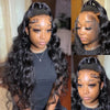 250 Dichte Invisi Kordelzug Eng anliegend 360 HD Voll-Spitzen-Frontal-Perücken 30 Zoll Body Wave Lace Front Echthaarperücke Kleberlose Perücke