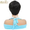 Kurzer Bob, glatte Echthaarperücken, Naturfarbe, brasilianisches Remy-Haar, Pixie Cut Perücke, günstige Echthaarperücke für schwarze Frauen Misney