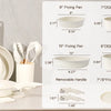 21 Piece Pots and Pans Set Non-Stick, Astercook Ceramic Cookware Set with Sensor Handles, Milky white
