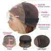 Body Wave 250% Density Chocolate Brown Short Bob Wig 13x4 Lace Front Wig 100% Human Hair Lace Wigs Loose Wave Bob Wigs For Women