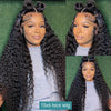 220 Dichte HD 13X6 Transparent Tiefe Wasserwelle Gelockte Echthaar Lace Front Perücke 30 34 Zoll 13X4 Lace Front Echthaar Perücken