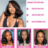 13x4 Lace Frontal Perücke Echthaar Kurze Bob Perücke Body Wave 4x4 HD Lace Front Verschluss Perücke Brasilianisches unbehandeltes Haar Natur Schwarz Farbe