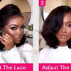 Ombre Chotolate brown Straight Bob 13x4 Lace Closure Human hair Wigs 100% Vietnamese Hair Wear and Go Glueless Layered Cut Wig