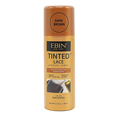 Ebin New York Tinted Lace Aerosolspray 2.7oz/ 80ml – Schnell trocknend, natürlicher Farbton, ideal für nahtloses Verblenden von Spitzen