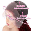 250 Dichte 30 Zoll 13x4 99J Burgundy Deep Wave Lace Front Perücke Lockige Lace Front HD Lace Front Echthaar Perücken für Frauen