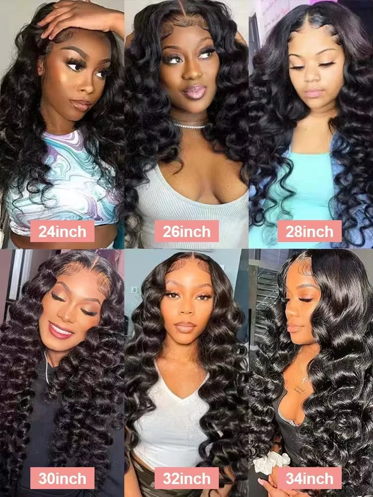 Loose Deep Wave 13x6 HD Lace Frontal Human Hair Wigs Brazilian Curly Wigs 13x4 Human Hair Lace Front Wig Preplucked Remy Hair