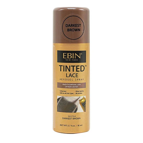 Ebin New York Tinted Lace Aerosolspray 2.7oz/ 80ml – Schnell trocknend, natürlicher Farbton, ideal für nahtloses Verblenden von Spitzen