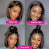 Brazilian Human Hair Wig Remy Bone Straight Hair Bob Wigs Full Machine Made Wig for Women 8-16 Inches Swiss Lace Bob Wigs 150%