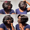 Ombre Chotolate brown Straight Bob 13x4 Lace Closure Human hair Wigs 100% Vietnamese Hair Wear and Go Glueless Layered Cut Wig