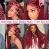 250 Dichte 30 Zoll 13x4 99J Burgundy Deep Wave Lace Front Perücke Lockige Lace Front HD Lace Front Echthaar Perücken für Frauen