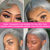 Straight Short Bob Gray 100% Human Hair Wig Lace Front Grey 13X4 Lace Frontal Bob Wig Colored Raw Human Hair Wigs 210 Density