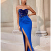 Adyce Abend Maxi Pailletten Langes Kleid Für Frauen Trägerlos Sexy Hoher Schlitz Party Celebrity Patchwork Mode Damen Kleid Vestidos