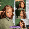 Brown Bob Wig Human Hair 250% 13x4 Body Wave Lace Front Wigs Human Hair Pre Plucked Frontal Chocolate Brown Short Bob Wigs Wavy