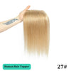 25-45cm Womens Hair Topper with Clips 100% Remy Human Hair Toppers for Thin Hair Natural Color Clip In One Piece Hair Extensions