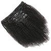 Afro Human Hair Clip In Extensions 100% Human Hair Natural Extensions Remy Brazilian Seamless Clip In Human Hair Weave For Women