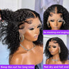 13x4 Kurze Bob Perücke Echthaar Deep Wave 100% Brasilianische Lockige Echthaar Perücken Transparente Spitze Front Perücken Für Frauen Vorgezupft