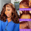 Body Wave 250% Density Chocolate Brown Short Bob Wig 13x4 Lace Front Wig 100% Human Hair Lace Wigs Loose Wave Bob Wigs For Women