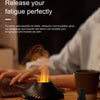 Kinscoter Volcanic Aroma Diffuser Essential Oil Lamp 130ml USB Portable Air Humidifier with Color Flame Night Light
