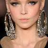 Exaggerate Big Hoop Earrings for Women Full Rhinestone Fashion Round Crystal Hanging Earrings Festival Accessories