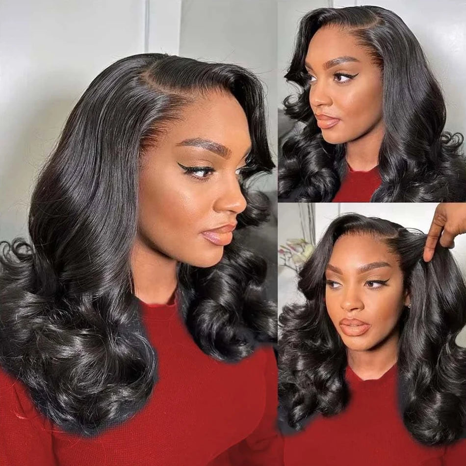 Short Bob Wig Body Wave 13x4 Glueless Wig Human Hair Brazilian Ready To Wear 4x4 Lace Frontal Closure Wig for Women Preplucked