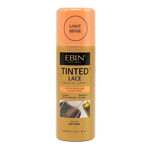 Ebin New York Tinted Lace Aerosolspray 2.7oz/ 80ml – Schnell trocknend, natürlicher Farbton, ideal für nahtloses Verblenden von Spitzen