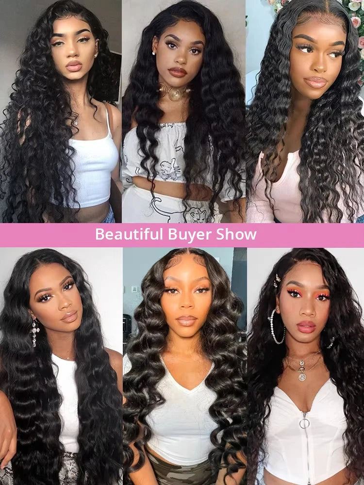 Loose Deep Wave 13x6 HD Lace Frontal Human Hair Wigs Brazilian Curly Wigs 13x4 Human Hair Lace Front Wig Preplucked Remy Hair