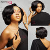 Ombre Chotolate brown Straight Bob 13x4 Lace Closure Human hair Wigs 100% Vietnamese Hair Wear and Go Glueless Layered Cut Wig