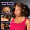Brown Bob Wig Human Hair 250% 13x4 Body Wave Lace Front Wigs Human Hair Pre Plucked Frontal Chocolate Brown Short Bob Wigs Wavy