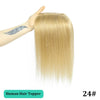 25-45cm Womens Hair Topper with Clips 100% Remy Human Hair Toppers for Thin Hair Natural Color Clip In One Piece Hair Extensions