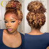 Water Wave 30 Inch Invisible Strap 360 Full Lace Front Wig Honey Blonde Highlight Deep Wave Frontal Wig Glueless Wig Human Hair