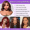 250% Density Dark Brown #4 Short Bob Wig 13x4 HD Lace Front Wig Loose Body Wave Bob Wigs For Women 100% Human Hair Lace Wigs