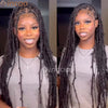 36 Zoll Synthetische Spitze Geflochtene Perücken Schmetterlingszöpfe Spitzenperücke für schwarze Frauen Zopfperücken im Ausverkauf Box Braids Spitzenperücke