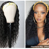 Unice Hair Headband Wig Human Hair Headband Scarf Wig Water Wave Human Hair Wigs for Women No Glue No Sew In Beginner Friendly