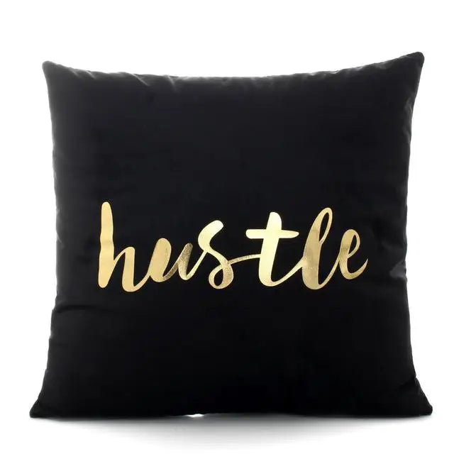 Black Bronzing Gold Foil Pillowcase Super Soft Velvet Cushion Decorative Pillow Home Decor Sofa Throw Pillows Christmas Gift 17