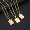 Initial Letter Pendant Necklace Stainless Steel Golden Cuban Chain A-Z Alphabet Name Jewelry For Men Women Gift
