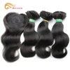 Lockiges Echthaar-Bundles mit Closure, kurzes indisches Echthaar-Bundles mit kreisförmigem Closure