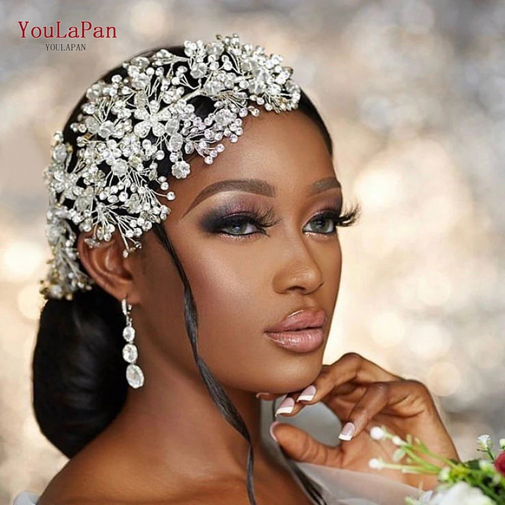 YouLaPan HP238 Bridal Crown Wedding Tiaras and Crown Bridal Tiara Luxury Hair Wedding Accessories Boho Wedding Headband Headwear