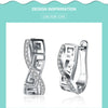 DOTEFFIL 925 Sterling Silber Klassische AAA Zirkon Ohrringe Mode Für Frauen Hochzeit Verlobung Party Geschenk Schmuck