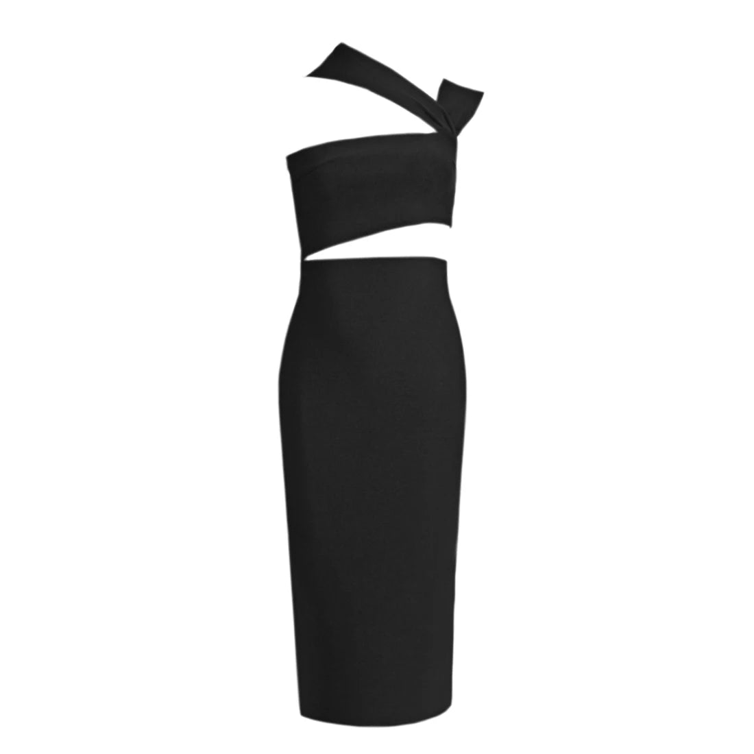 Damen Sommer sexy ausgehöhltes braunes Midi knielanges Bodycon-Bandagekleid 2023 Designer elegantes Abendpartykleid Vestido