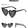 Love Heart Cat Eye Sunglasses Woman Vintage Christmas Gift Black Pink Red Heart Shape Sun Glasses For Woman Uv400