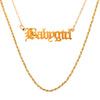 New Multi Layer Butterfly Dragon Charms Crystal Necklaces For Women Punk Golden Angel Letter Clavicle Chain Hiphop Gifts Jewelry