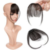 S-noilite 3g Air Bangs Perücke Menschliches Haar Natürliches Schwarzbraun Dünnes Unsichtbares Falsches Haarteil Clip-In Pony Echthaarverlängerung für Frauen
