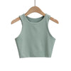2023 Summer Fashion Women Sexy Slim Tops O-neck Sleeveless Double Nylon Ladies Good Quality Tank Tops 6 Colors