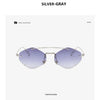 Randlose Diamant-Sonnenbrille Quadratisch Damen Herren Retro-Sonnenbrille Designerbrille UV400 Shades Oculos Weibliche Gafas